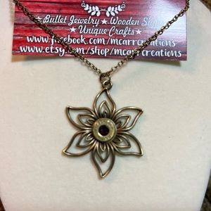 Bullet necklace and earrings